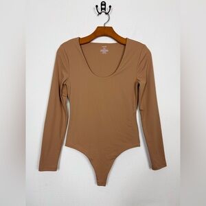 Nuuds Brown Long Sleeve Bodysuit Sz Small